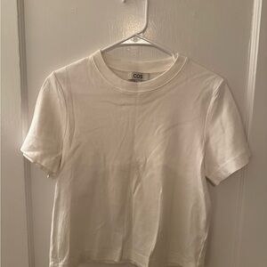 COS White Short Sleeve Crewneck Tee